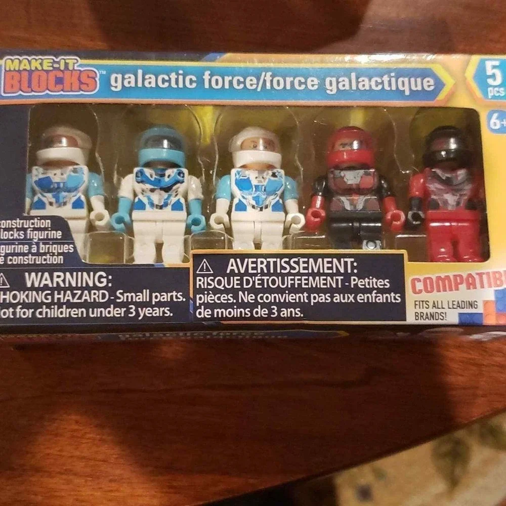 LEGO like Lot of 3 new Make it blocks Galactic force‎ Beach life  alians figures